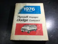 1976 Dodge Tradesman Plymouth Voyager Vans Manual B100 B200 B300