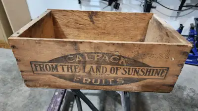 Two Antique wood boxes, View more