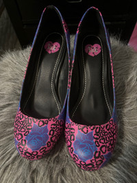 Rose cheeta print high heels