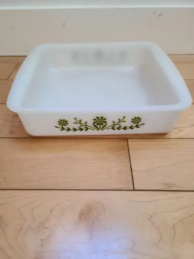 Glasbake Cookware - Green Daisy Glasbake Square 8" Baking Dish, View more