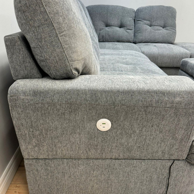 New Comfort Sectional Sofa With USB Feature RHS Chaise In Sale in Couches & Futons in Sudbury - Image 3
