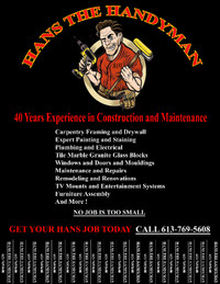 HANDYMAN AND RENOVATIONS BY HANS THE HANDYMAN