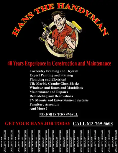 HANDYMAN AND RENOVATIONS BY HANS THE HANDYMAN, View more