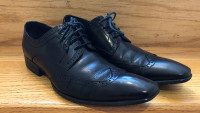 Men's Browns ID Black and Cognac Leather Dress Shoes