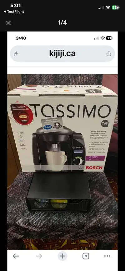 Tassimo T65 Bosch Includes Tray, View more