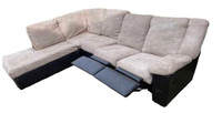 FREE DELIVERY!! Beige & Bown micro-suede recliner sectional &550