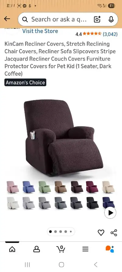 KinCam Recliner Cover, View more