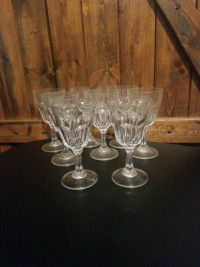 8 Crystal Glasses for Sherry, Port