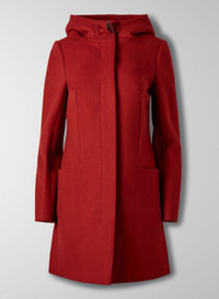 BNWT Babaton Pearce Wool Coat XXS Red Rust