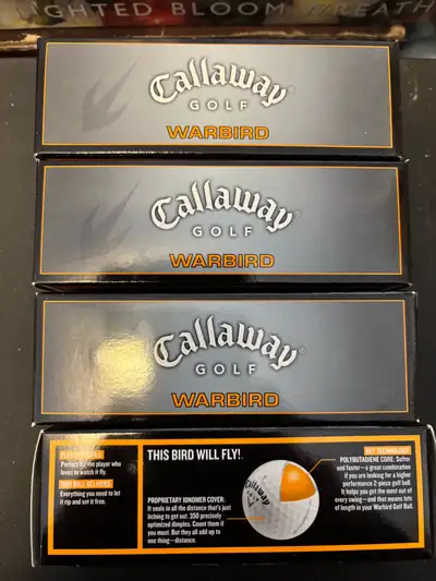 Callaway Warbird Golf Balls(12)New.Cash only no shipping or etransfers.