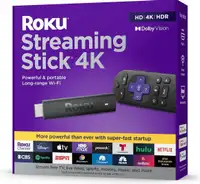 Roku Streaming Stick -  4K/HDR Portable Smart TV