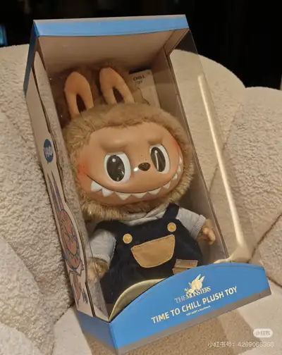This is a brand new TIME TO CHILL PLUSH TOY LABUBU, still in its original packaging! This adorable p...
