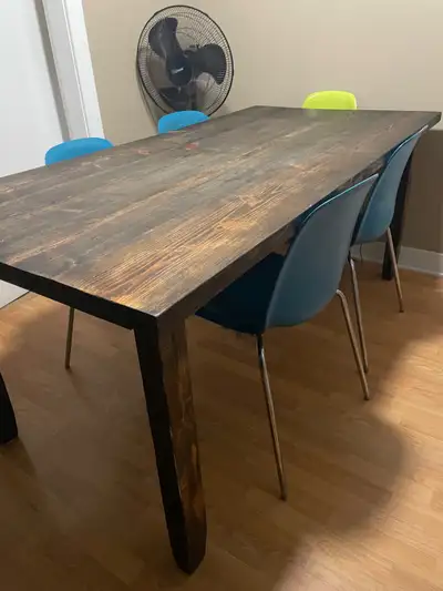 Solid farmhouse table, View more