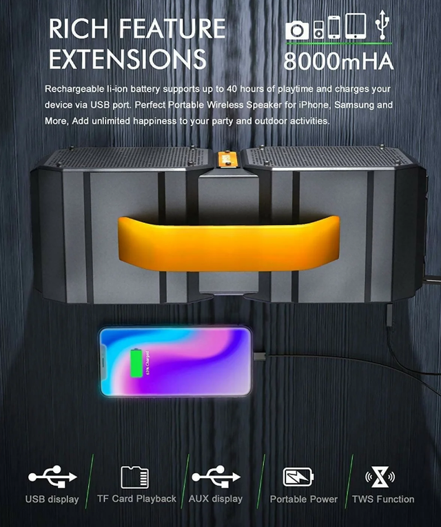 BNIB BUGANI Waterproof Bluetooth Indoor/Outdoor Speaker in General Electronics in Markham / York Region - Image 4