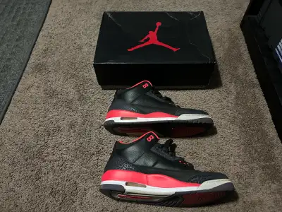Air Jordan 3 Retro - Crimson Size 10.5 - $140 obo, View more