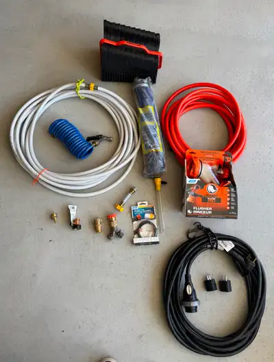 New to RV'ing this is your one stop shop for everything you need for water and sewer connections. Al...