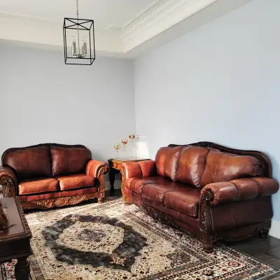 Like new luxurious full top grain Leather couches can deliver, View more