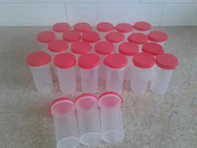 Empty pill bottles, View more