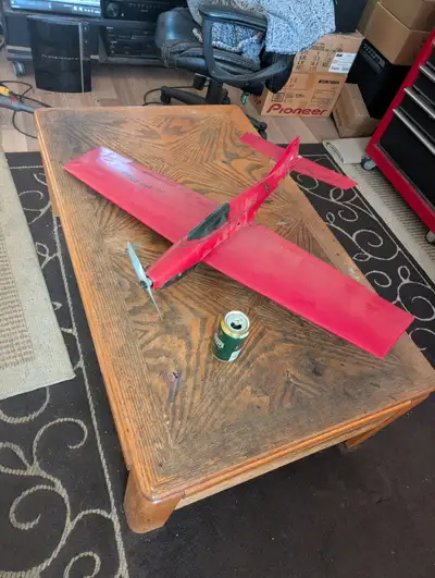 Small RC plane has OSMax engine 8" propeller not sure of engine size needs radio with micro servo's....