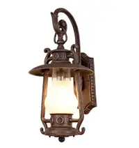 GZBtech Rustic Lantern Wall Sconce Outdoor, Vintage Oil Rubbed B