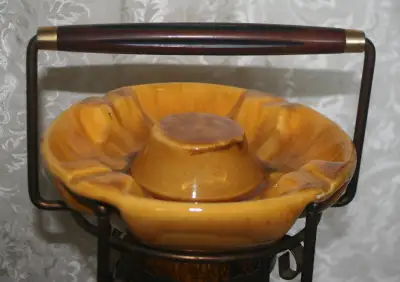 1960s Spun Lucite with Squiggly Spaghetti Lamp Ashtray Stand, View more
