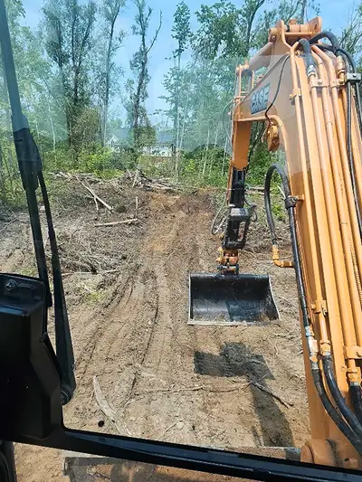 Excavating Ditching Trenches Brush cutting Land clearing Grading Tree removal & chipping Culverts Po...