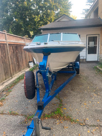 18 foot bow rider boat and trailer