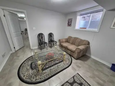 Basement apartment, Very nice and clean, partially furnished, 2 bedrooms with closets, 1 full bathro...