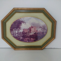 Pair of Mid-century Vintage Scenic Prints and Frames