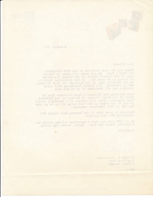 FM 99.9 Children's Fund Letter & Artwork-Signed-Original in Arts & Collectibles in City of Toronto - Image 3