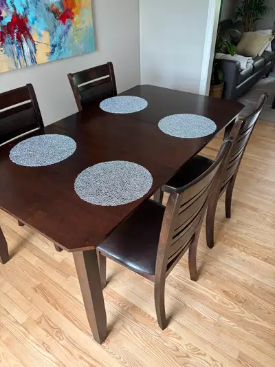 Dining table and chairs, View more