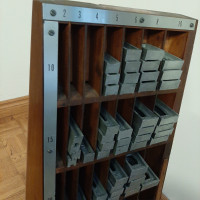 Antique Letterpress Spacer Cabinet