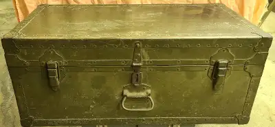 Vintage Military Footlocker - Trunk, View more
