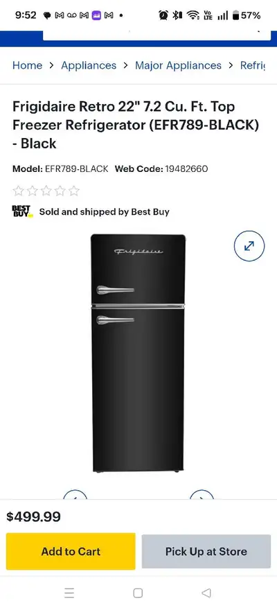 Frigidaire Retro Fridge, View more