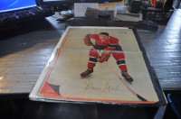 Elmer lach  Montreal canadiens hockey 1950 POSTER JOURNAL LA PAT