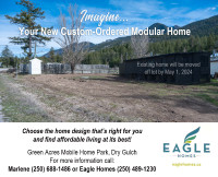 New Custom Ordered Modular Home, Radium Hot Springs, BC