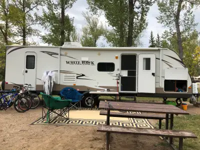 Selling our ultra light trailer. Selling everything with it as well. All you need is food and blanke...