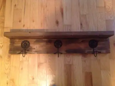 Rustic Wall Hanger with Shelf, View more