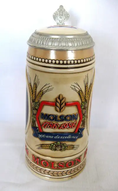 CHOPPE a BIERE MOLSON BI-CENTENAIRE  MOLSON ANNIVERSARY  STEIN, View more