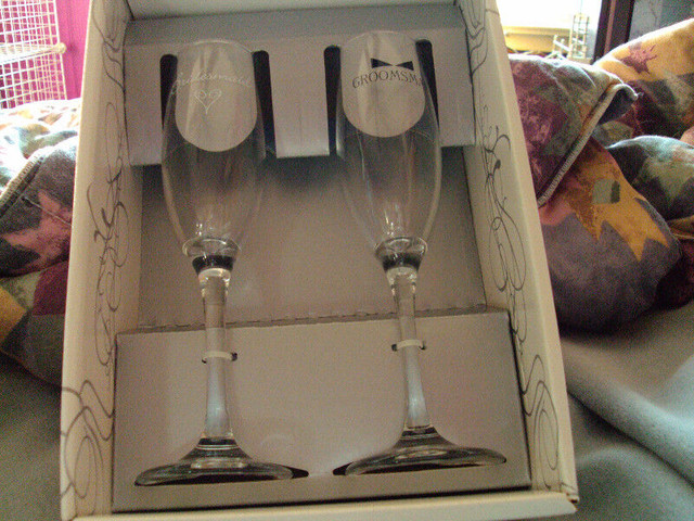 HORTENSE B. HEWITT BRIDESMAID & GROOMSMAN CHAMPAGNE FLUTES in Arts & Collectibles in Mississauga / Peel Region - Image 2