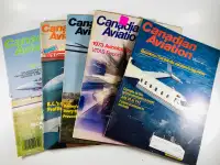 Lot of 5 various issues of Canadian Aviation magazine (70s-80s)