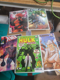 5 mixed comics xmen hulk cable marauders Dr strange