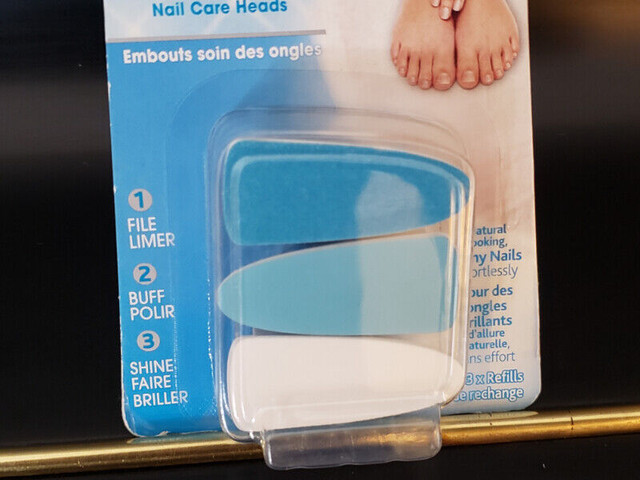 New Amope Pedicure Refills 3 Pk Electronic Nail Care File in Health & Special Needs in Brantford - Image 2