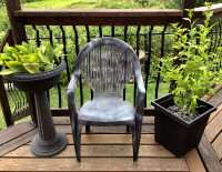 Unique Designer Charcoal Patio Chair  4 Outdoor