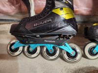 Marsblade R1 roller Chassis and Bauer S3 skates with blades