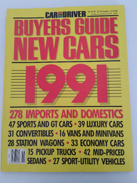 Car and Driver 1991 New Cars Buyer Guide