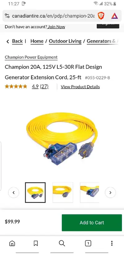 Champion Heavy Duty Extension Cord, View more