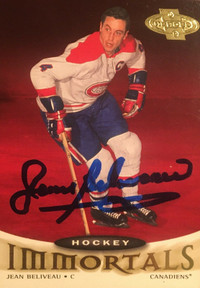 Jean Beliveau Autographed Card and others