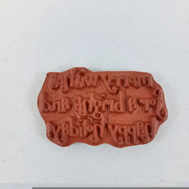 Merry Wishes Rubber Cling Stamp Impression Obsession Bright Holi in Hobbies & Crafts in Strathcona County - Image 4