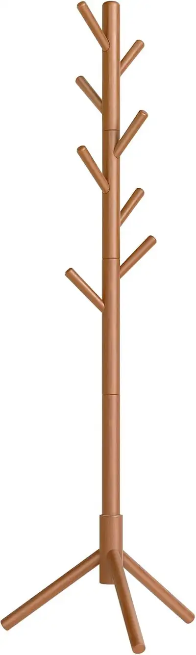 VASAGLE Solid Wood Coat Rack – Caramel Brown, View more
